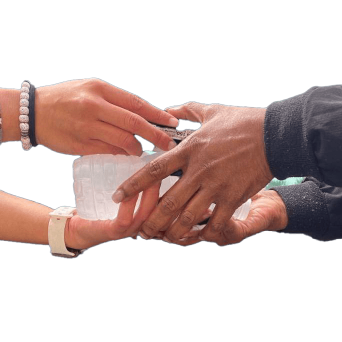 Person giving a helping hand to another person