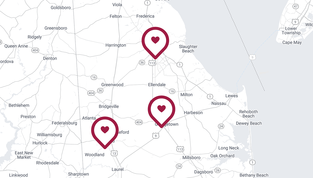 Map of La Red Health Center locations